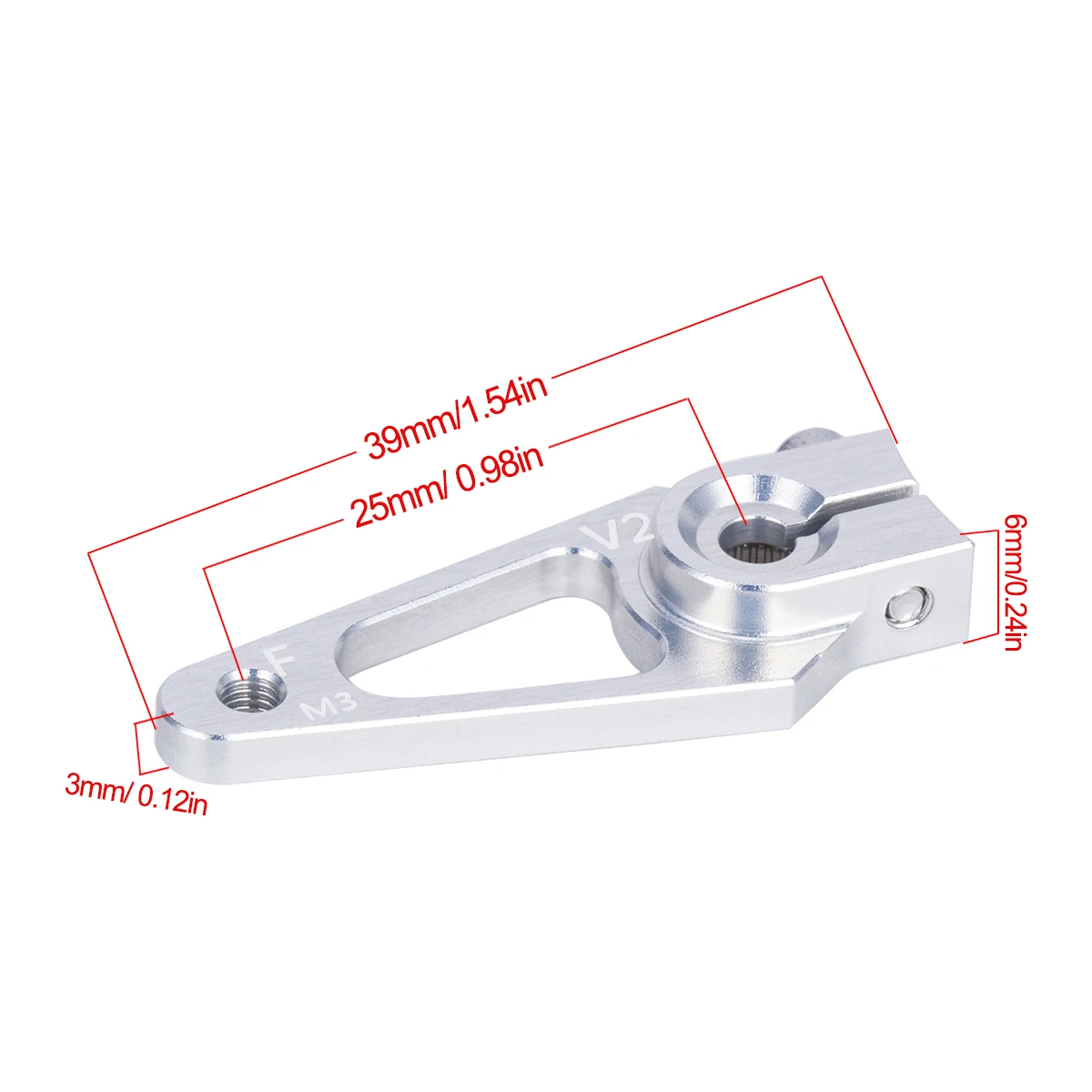 Brazo de bocina Servo de alumi - Rc Hobby Factory reseña y precio